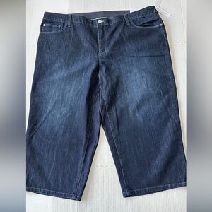 CJ Banks Capri 22W Classic Fit‎ Bling Embellished Cuff New